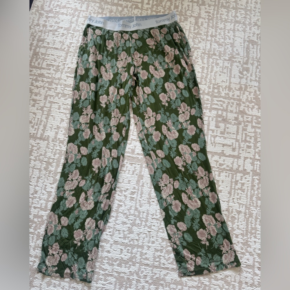 Tommy John Olive Floral Pants